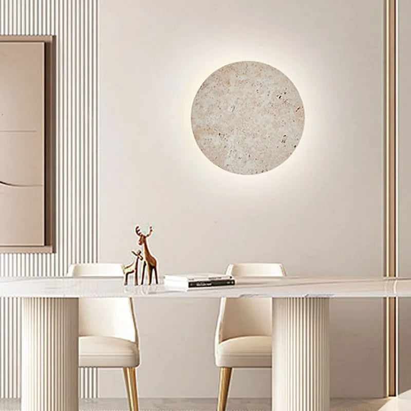 Natural stone wall light for artistic decorative ambience - vue 4 sur 8