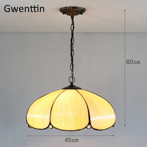 Tiffany stained glass chandelier for interior decoration - vue 9 sur 10