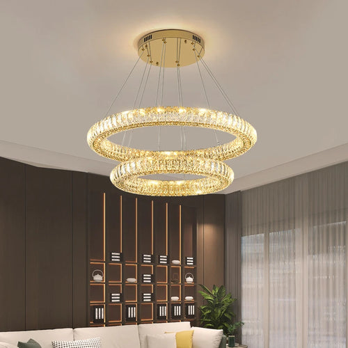 Modern crystal chandelier for elegant interiors - vue 6 sur 12