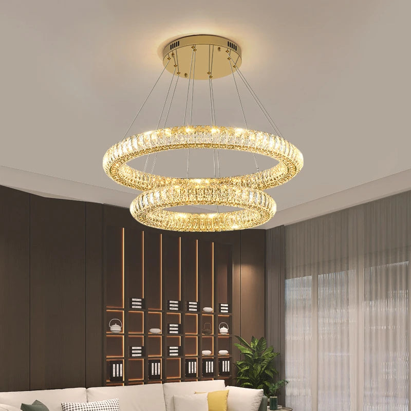 Modern crystal chandelier for elegant interiors - vue 6 sur 12
