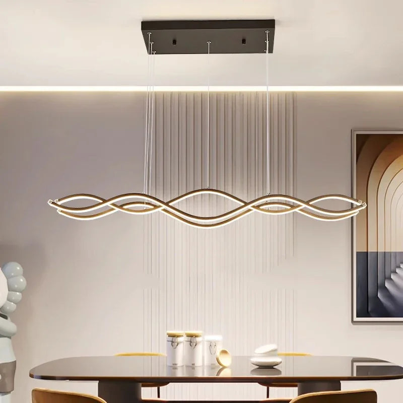 Minimalist Nordic LED chandelier for restaurants and kitchens
