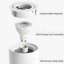 Round LED ceiling light with replaceable bulb and adjustable angle
