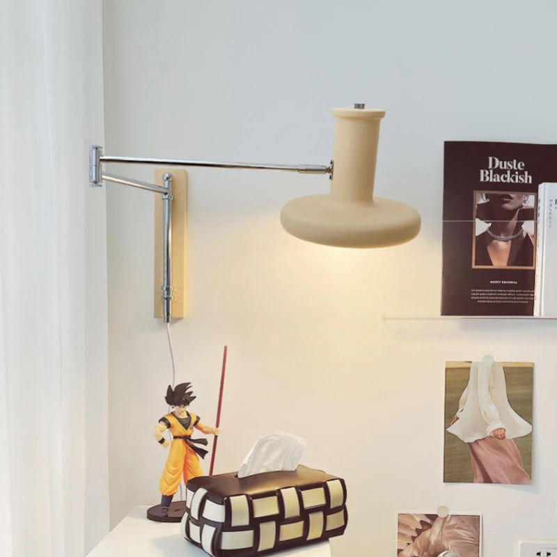 Creative long arm LED wall light for indoor use