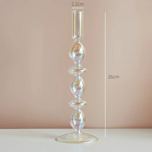 Nordic glass candle holder for weddings and flowers - vue 15 sur 22
