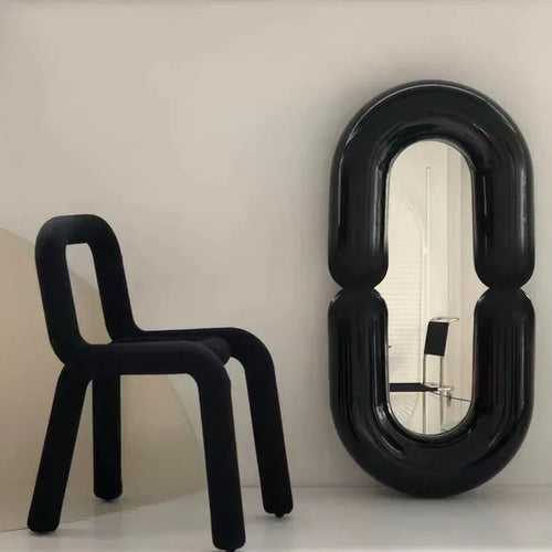 Oval decorative wall mirror nordic style for bedroom - vue 4 sur 15