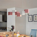 Modern simple nordic style creative hexagonal prism indoor chandelier