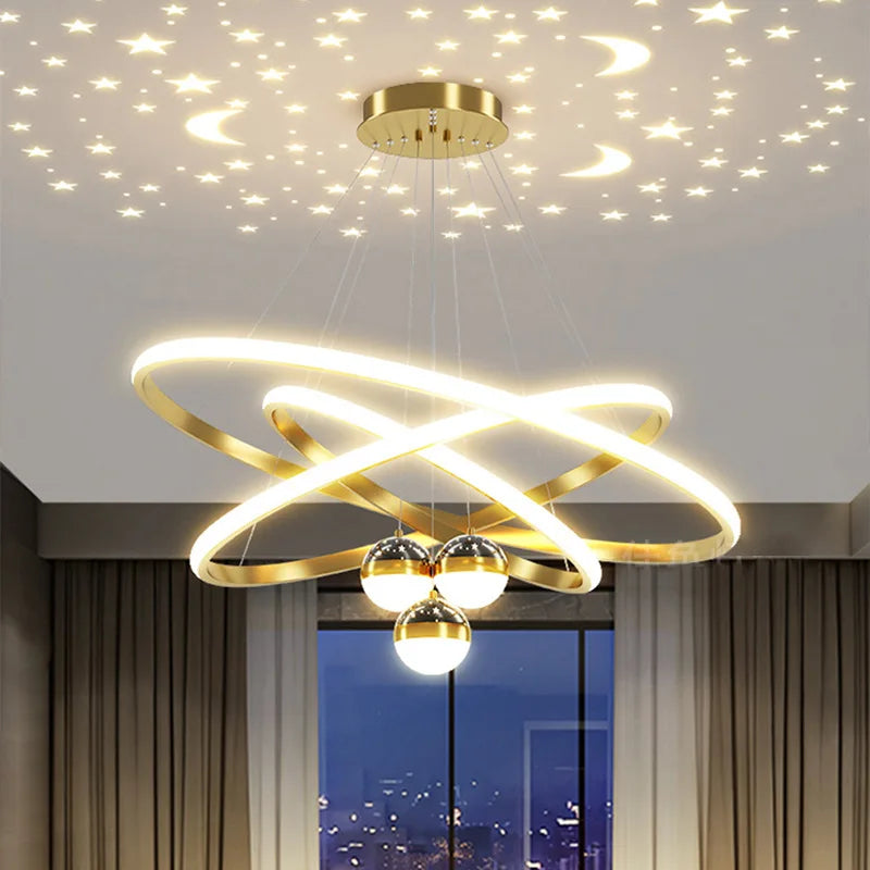 starry LED pendant light for decorative interior lighting