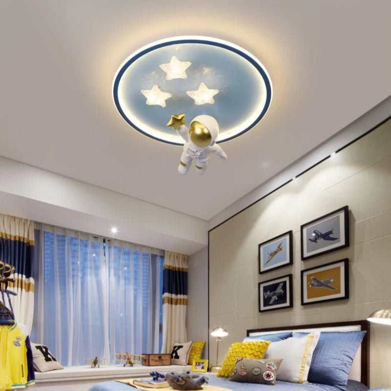 Modern astronaut ceiling light creative lamp for children