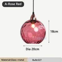 Colourful glass chandelier for restaurant