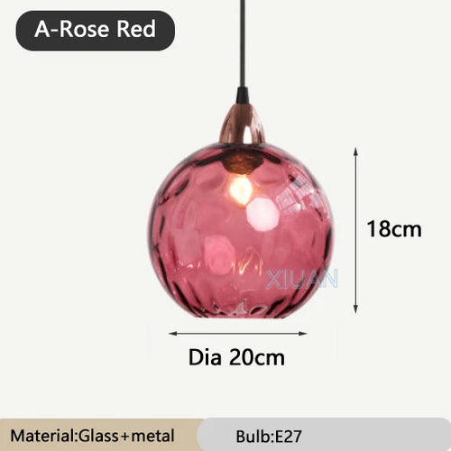 Colourful glass chandelier for restaurant
