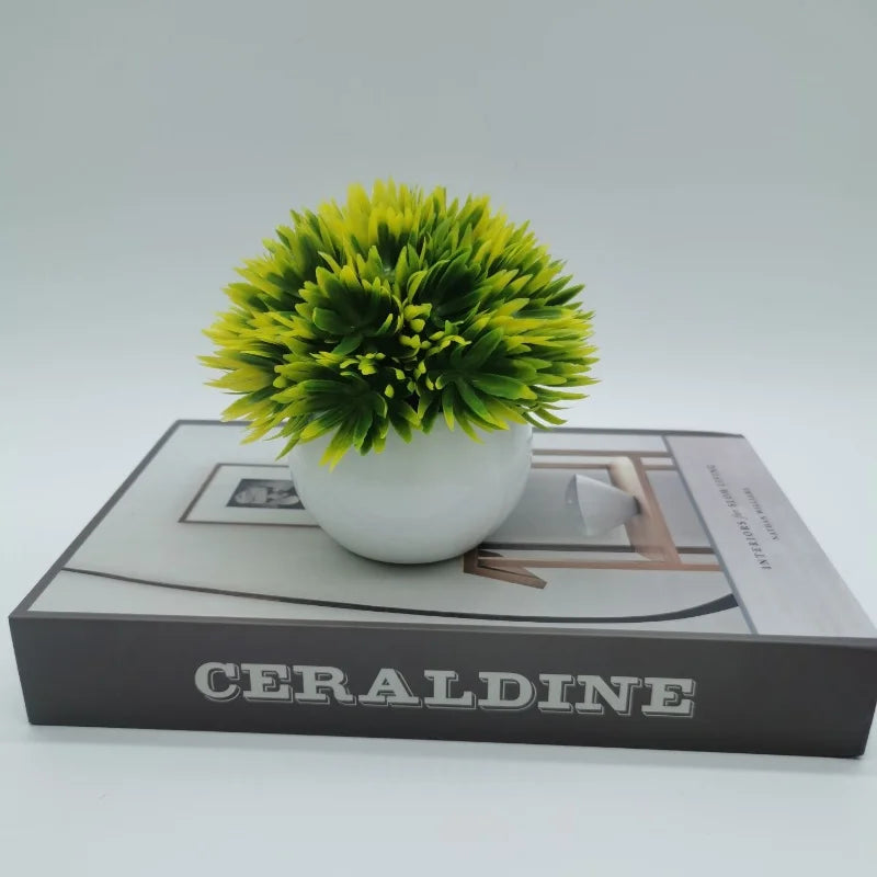 Decorative artificial bonsai plants for offices and tables