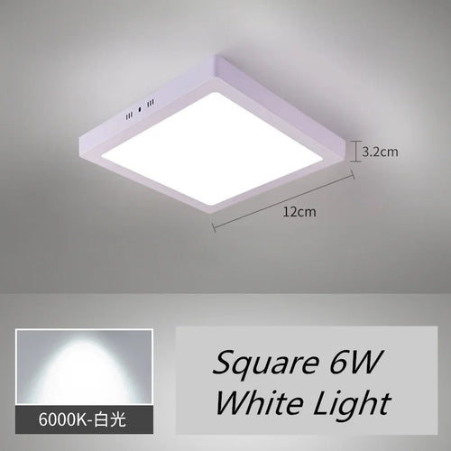 Square LED ceiling light surface mounted cool white