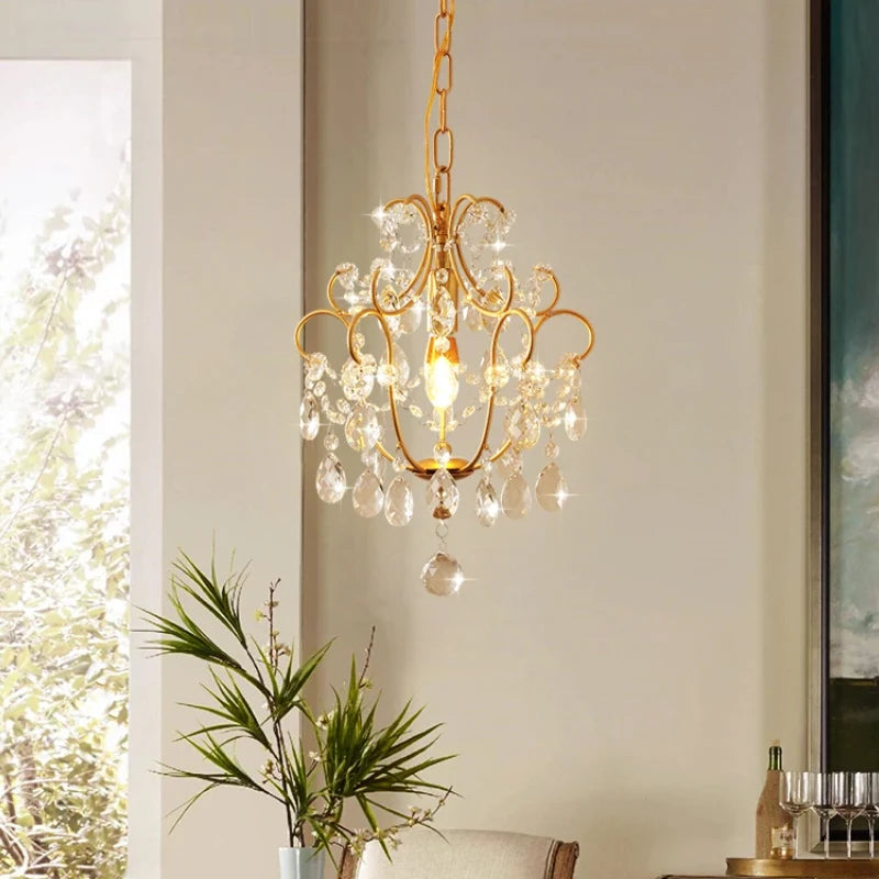 Retro American crystal chandelier for elegant interior decoration