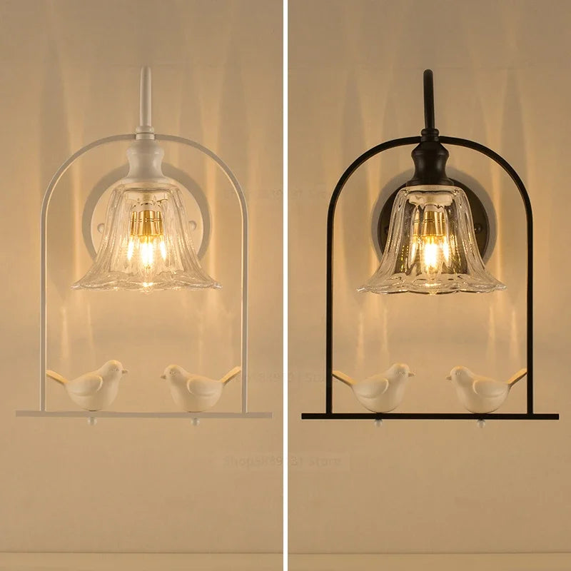 Modern LED wall light with bird design for decoration