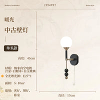 Premium vintage wall light with pull switch