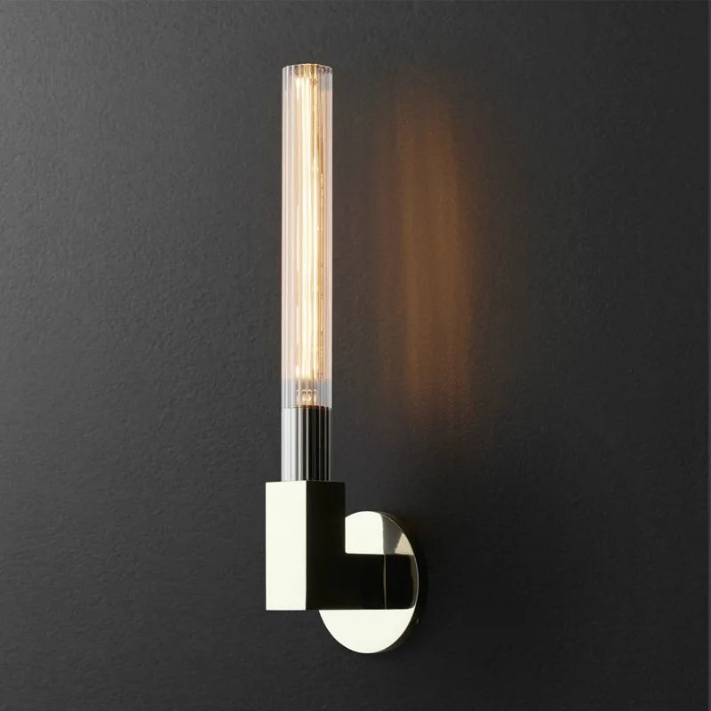 Retro clear glass wall light for interior decoration