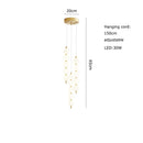 Art deco style glass pendant light in gold and chrome