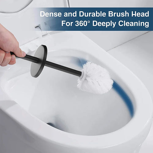 Durable stainless steel wall-mounted toilet brush holder - vue 5 sur 17