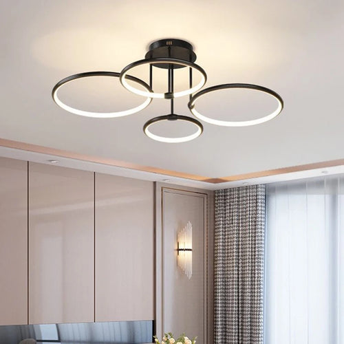 Black and gold LED ceiling light - vue 6 sur 14