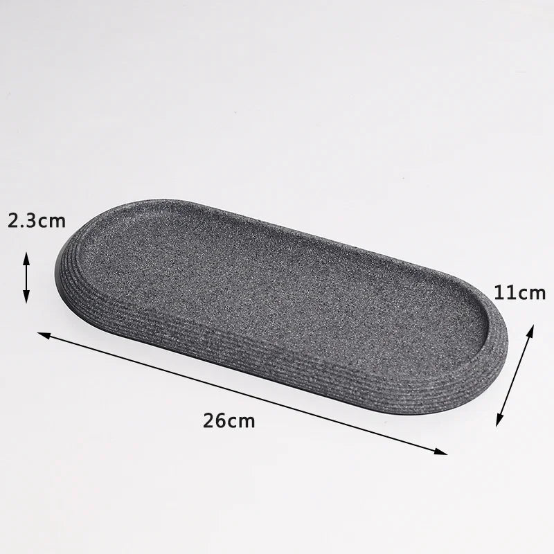 modern bathroom accessory set made of sand and gravel - vue 14 sur 18