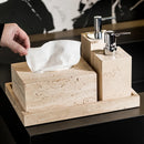 natural marble bathroom accessory set