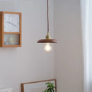 Nordic modern wooden and brass LED pendant light