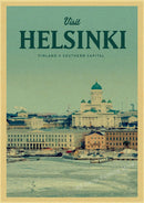 Retro travel poster for tourism enthusiasts