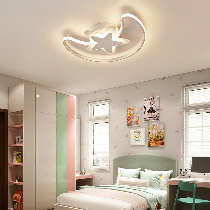 Modern LED chandelier with star pattern for indoor use