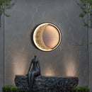 New modern outdoor moon LED wall light waterproof garden resin