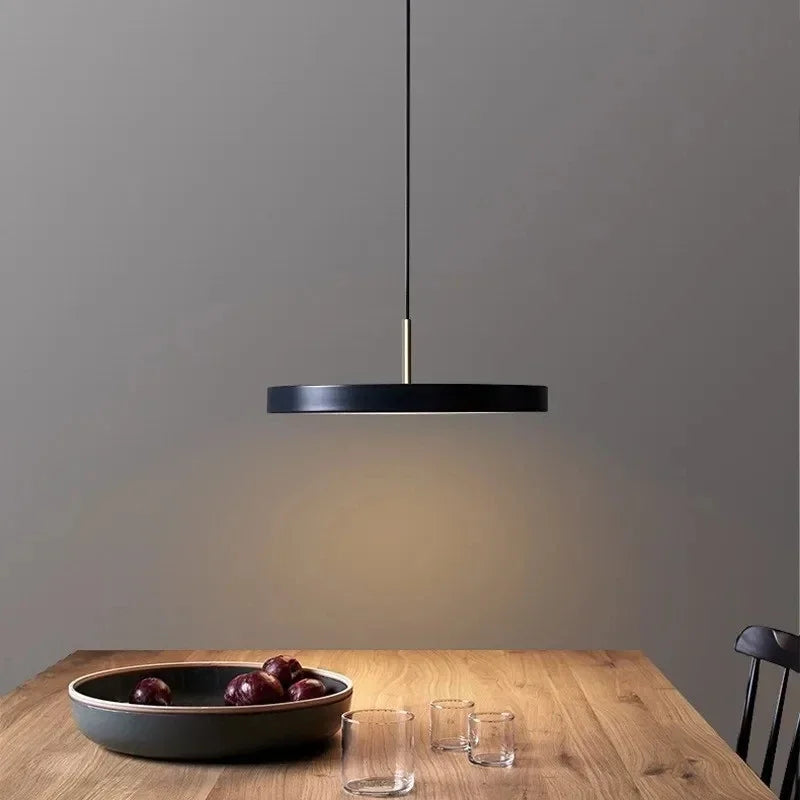 Nordic multicolour LED disc pendant light