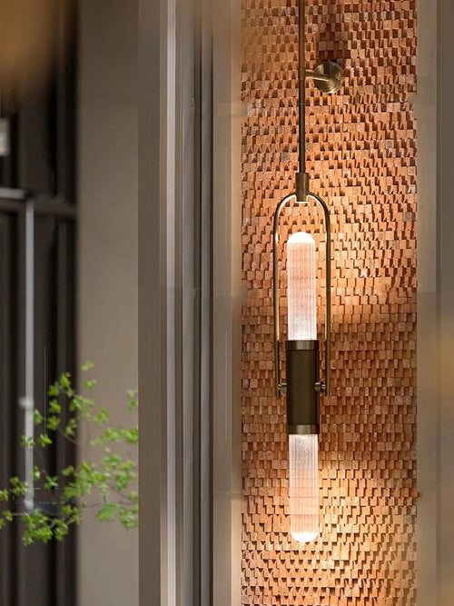 Art deco wall light in glass and gold metal with elegant design for interiors - vue 4 sur 9