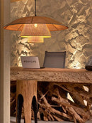 Hand-woven vintage rattan pendant light for restaurants and hotels