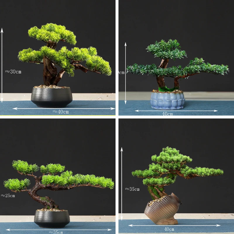 Decorative faux bonsai tree for living room and landscaping