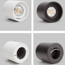 Round surface-mounted LED spotlight for kitchen furniture