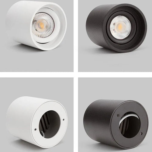 Round surface-mounted LED spotlight for kitchen furniture - vue 4 sur 5