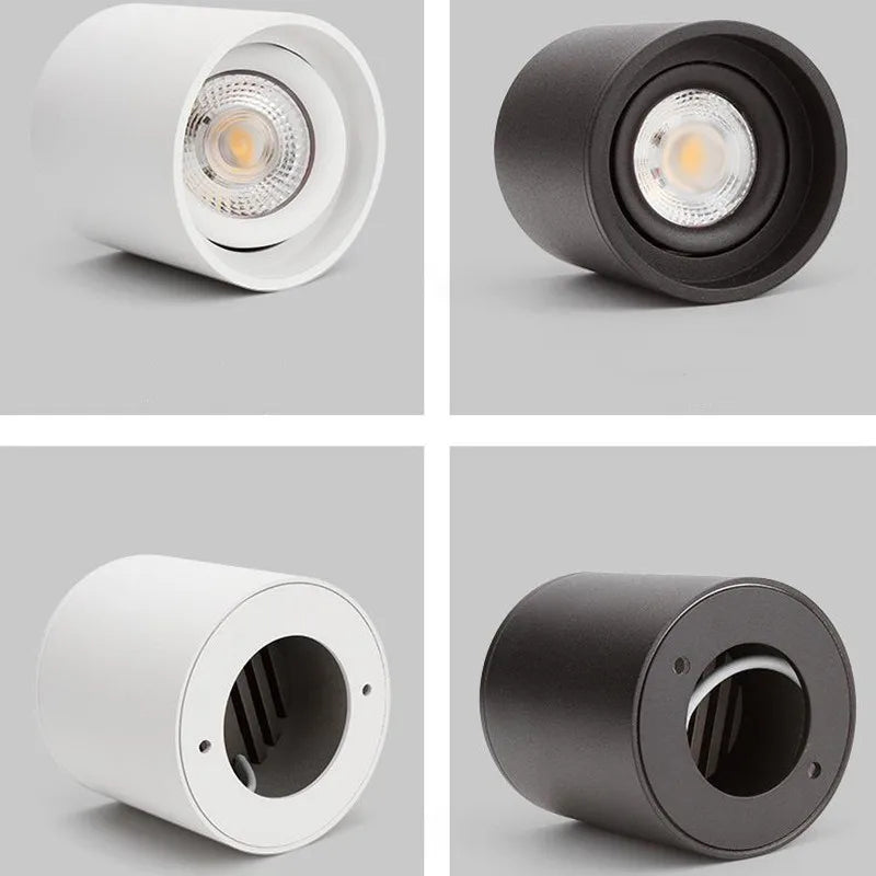 Round surface-mounted LED spotlight for kitchen furniture - vue 4 sur 5