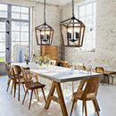 American retro iron birdcage chandelier modern industrial lighting