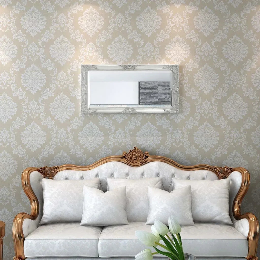 silver baroque wall mirror for elegant interior decoration