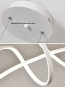 Aluminium butterfly-shaped chandelier with LED lighting