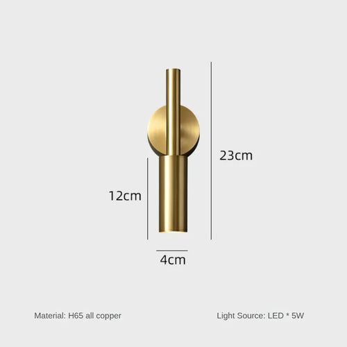 Industrial copper bedside lamp with creative design for reading - vue 9 sur 8