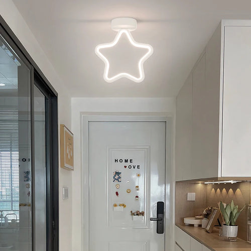 Modern recessed LED star ceiling light for hallway, living room and entrance - vue 3 sur 12
