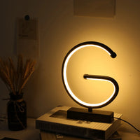Creative G-shaped USB lamp for interior decoration