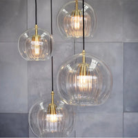 Nordic glass LED chandelier for restaurant and office