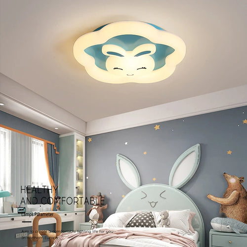 Simple children's ceiling light with creative bunny cartoon design - vue 5 sur 9