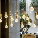 Elegant glass chandelier for restaurant and bar