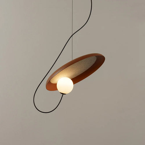 3d design LED pendant light with movable sphere and adjustable cord - vue 3 sur 18