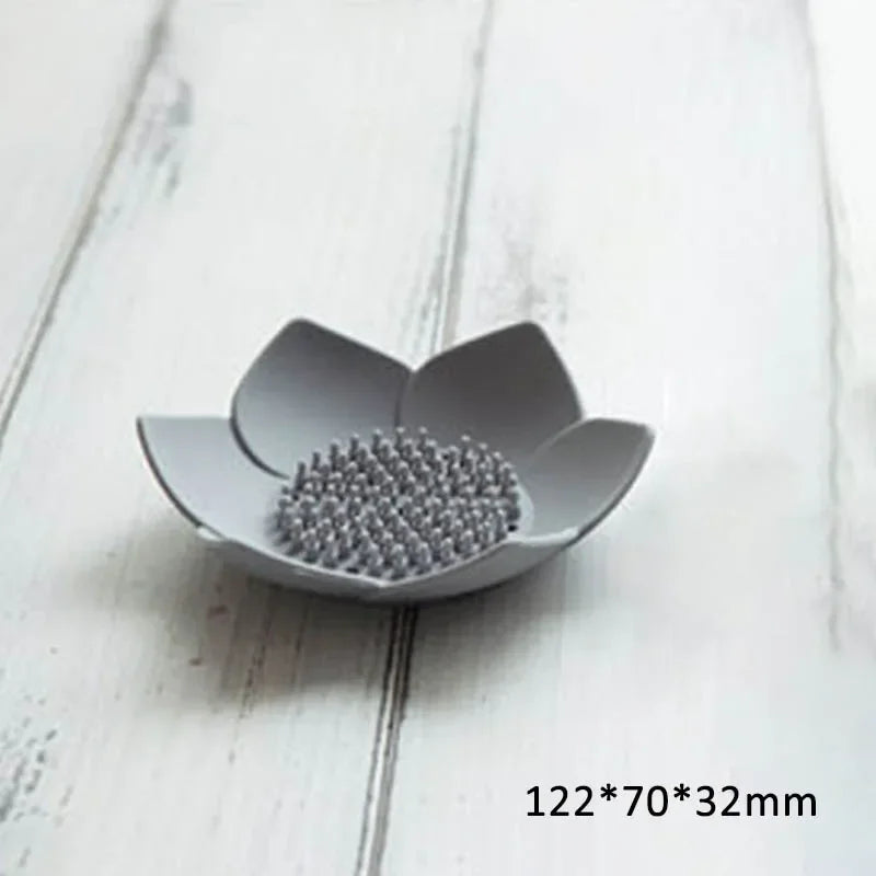 portable silicone non-slip lotus soap box - vue 9 sur 9