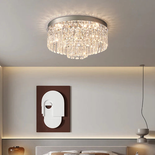 Luxury French style crystal ceiling light simple atmosphere 2024 - vue 5 sur 9