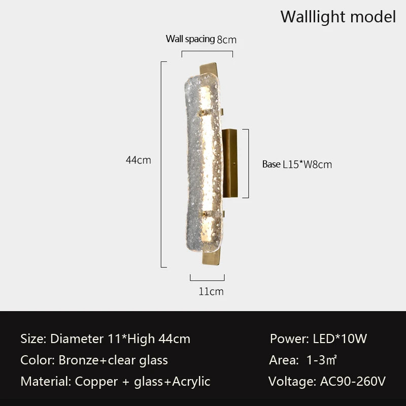 Designer copper wall light for luxurious lighting