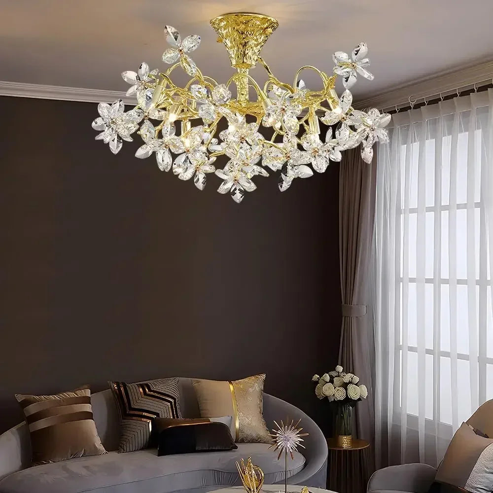 Luxury crystal chandelier for vintage interior decor